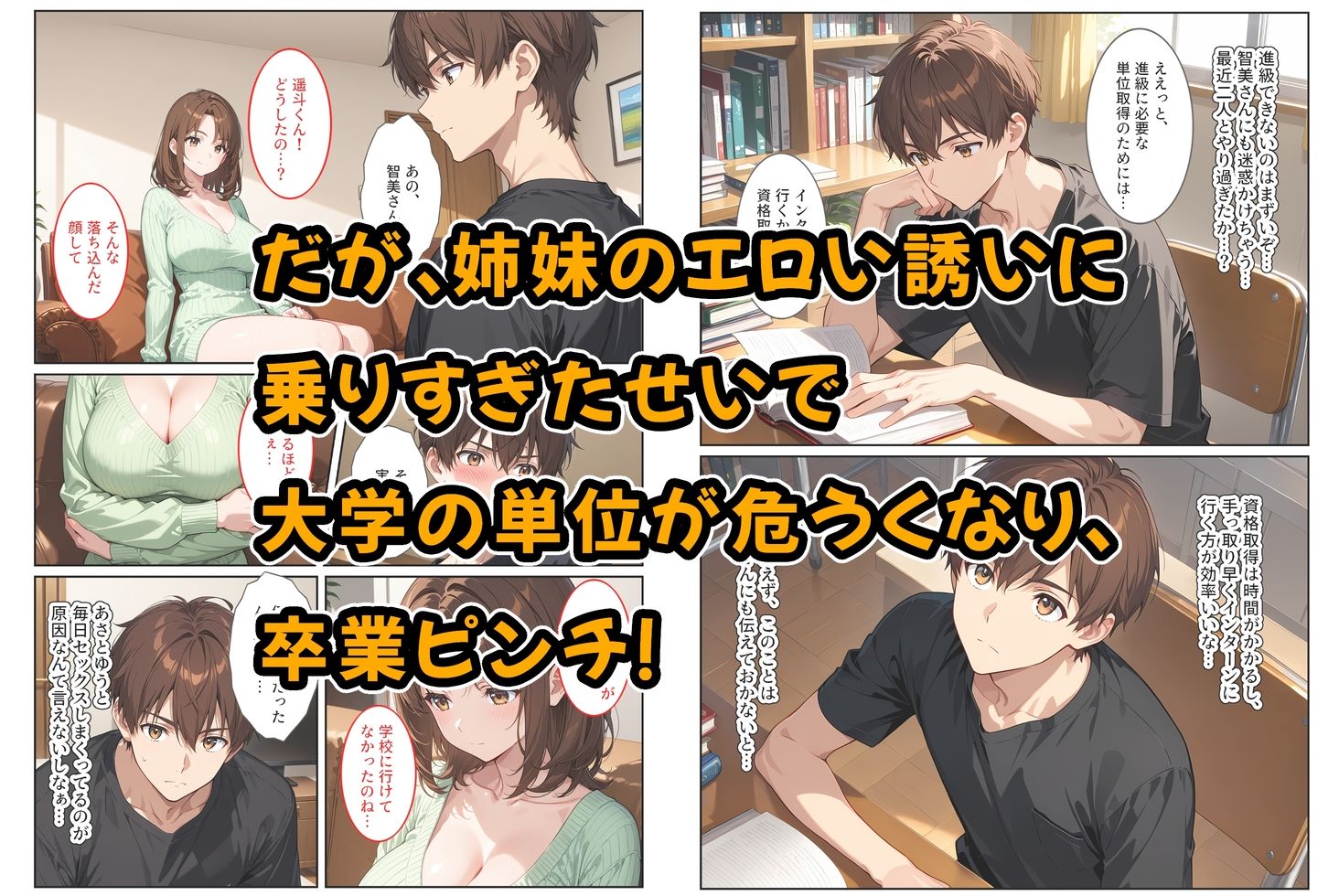 養子になったら爆乳義母と双子義妹に誘惑されて中出しセックスしています！～母娘ハーレム編～ 画像2